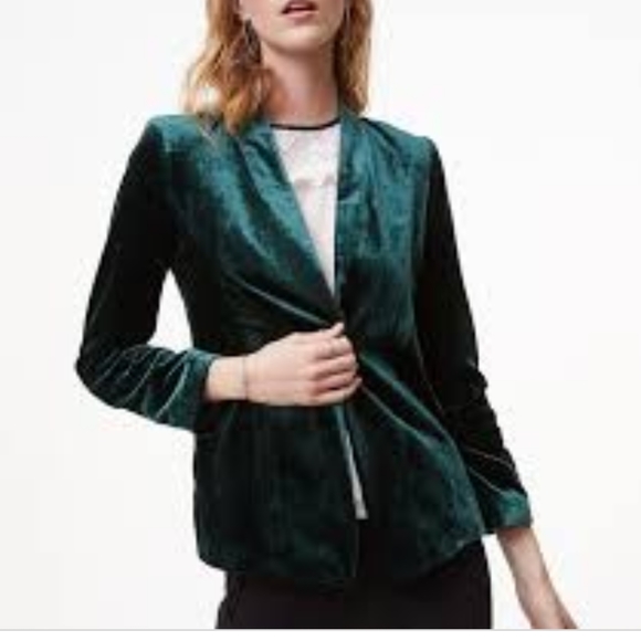 LOFT Jackets & Blazers - Ann Taylor Loft Green Velvet Blazer